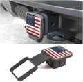 Osilly 2 Inch Trailer Hitch Cover, American Flag Tube Plug Insert Cap Fit for 2" Receivers, Car Exterior Accessories, US Patriotic Tow Hitch Cover for Most Vehicles, SUV, RV, Pickup, ATV (Red)