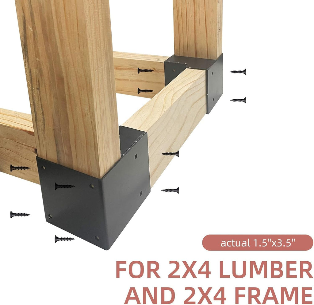 workbench bracket kit, heavy duty steel workbench kit, side view