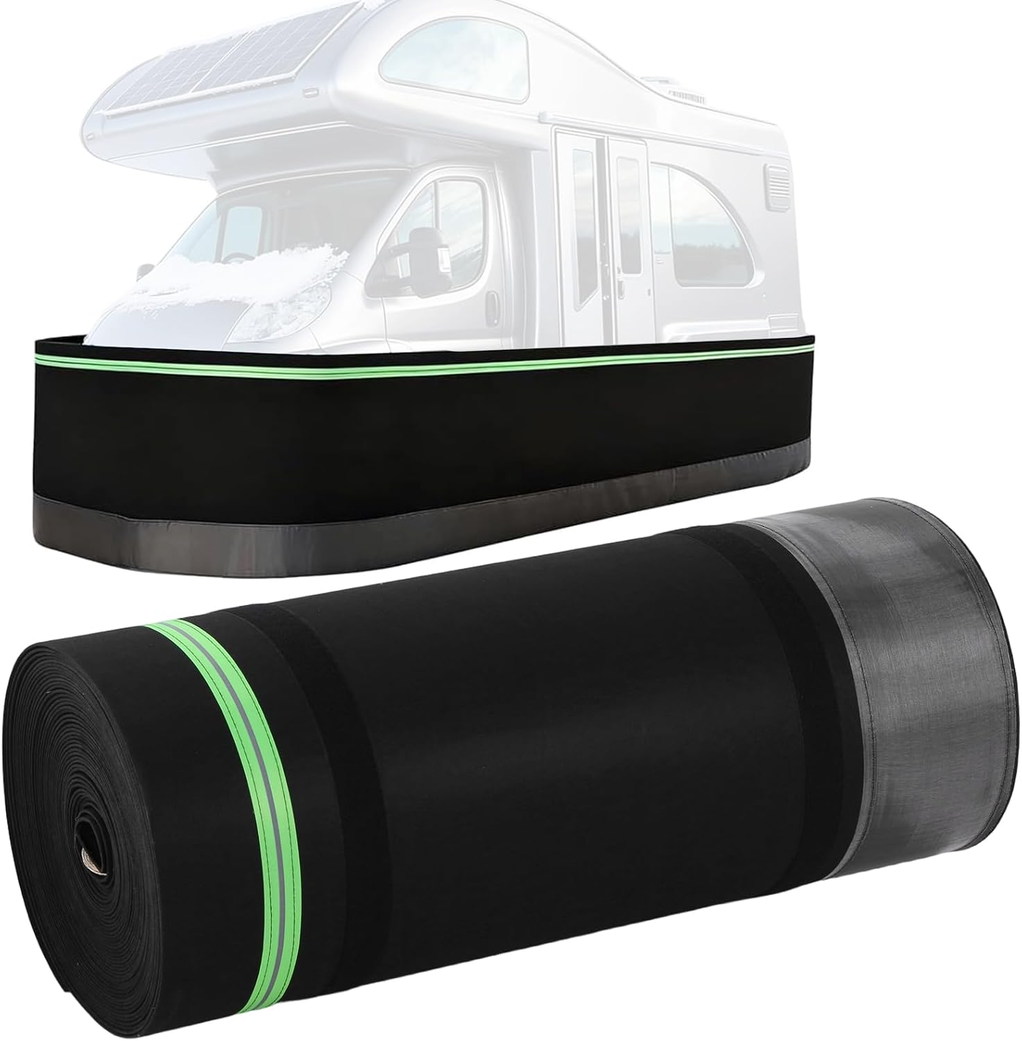 Generic Thick Mobile House Skirting Easy Installation Camper Skirting Waterproof 39.37ft Heightx85.3ft Length for Gardens Outdoor Use