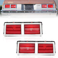 Tail Light Lamp Lens Compatible with Chevy II Nova 1975 1976 1977 1978 1979, [DOT Certified] [IP67 Waterproof] Rear Bumper Reflector Light Lens [No Bulbs], 2 PCS, Red Lens
