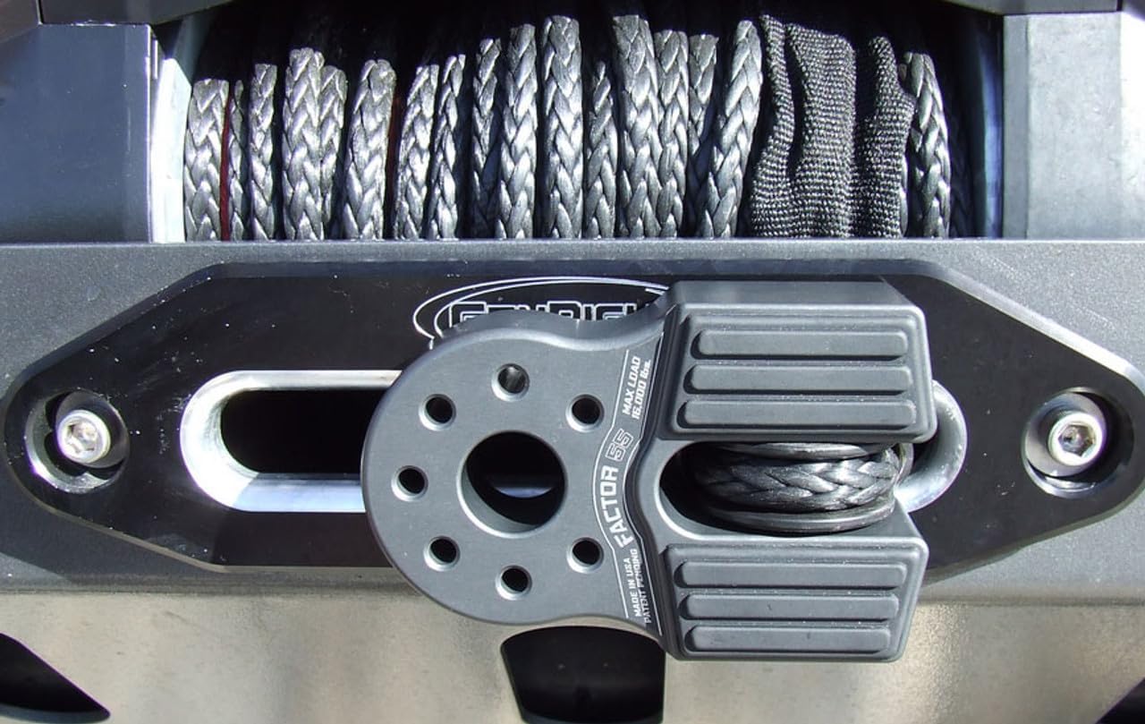 Factor 55 00050-04 Flatlink Original Folding Winch Shackle Bracket Max Load Rating 16,000 lb Ultimate Failure Greater Than 40,000 lb Ideal for 4x4 Off Road Adventures – Black