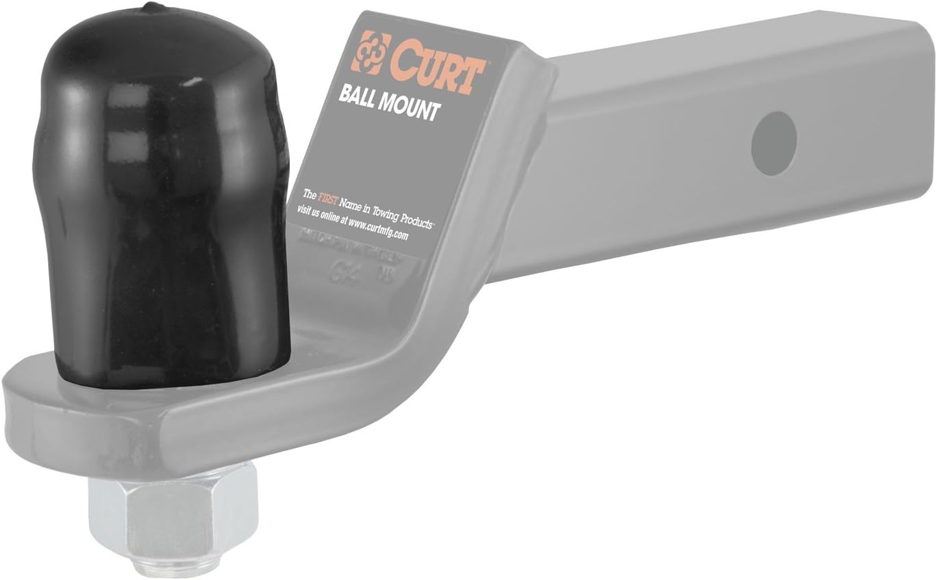 CURT 21810 Black Rubber Trailer Hitch Ball Cover, 2-5/16-Inch Diameter
