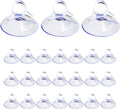 Ohleats 24PCS Car Glass Windshield Sunshade Suction Cups, Powerful Pull Ring Dovetail Sucker Hooks, Multi-Purpose Window Suction Cups for Kitchen Bathroom, Car Accessories (Transparent, 4.5 cm)