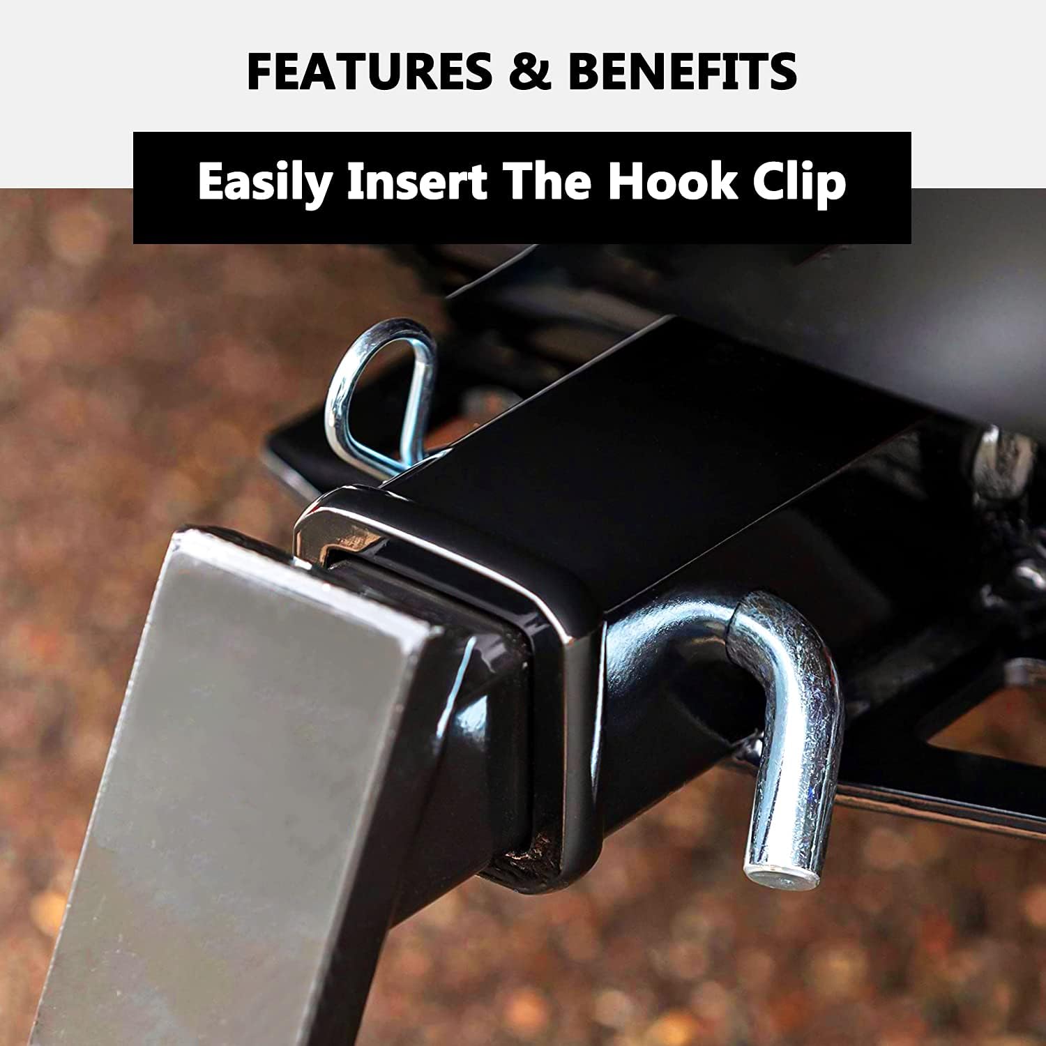 Cenipar Trailer Hitch Pin & Clip with Grooved Head, 5/8-in Diameter, Fits 2 or 2-1/2-in Receiver