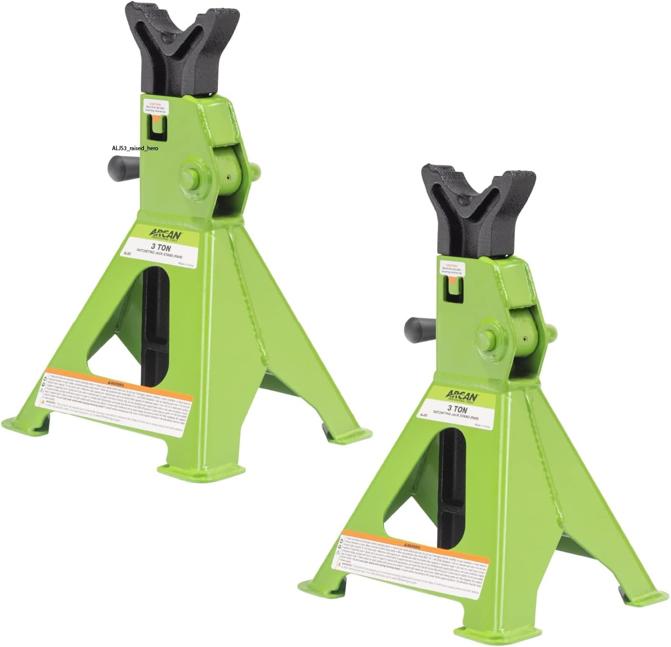 ARCAN 3-Ton Ratcheting Jack Stands, Pair, Model ALJS3