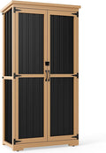 Outdoor Storage Cabinet Weatherproof, Wood & Metal Storage Shed by MAGAZOOPET
