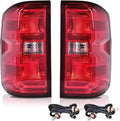 G-PLUS Tail Light Assembly w/Wiring Harness Fit For 2016 2017 2018 2019 Chevy Silverado 1500 2500 HD/GMC Sierra 3500 HD Tail Brake Lamps GM2800261 GM2801261 Luces Traseras,Faros Traseros Red Lens