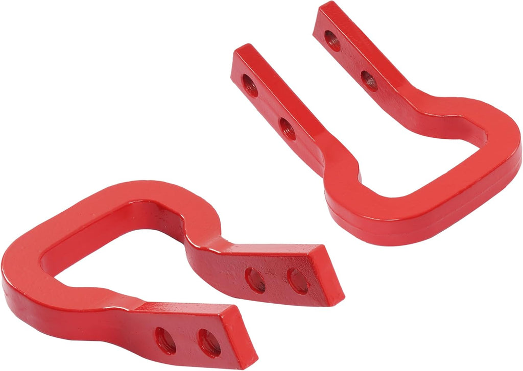 ALMULOO 2PCS Front Tow Hooks Compatible with 2023 2024 Chevrolet Colorado/2023-2025 GMC Canyon Replacement for 85137122 Steel (Red)