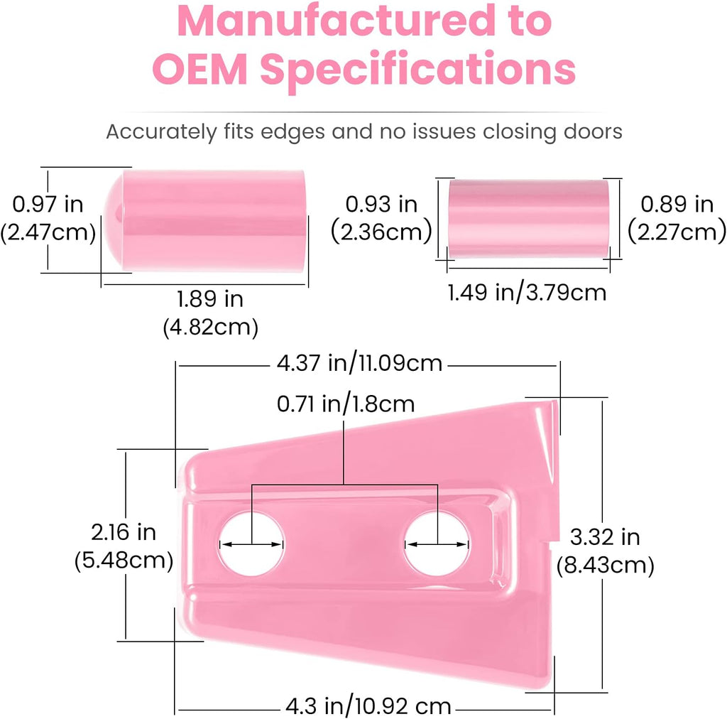 E-cowlboy Door Hinge Cover Trim Exterior Accessories for Jeep Wrangler JK JKU Sport Rubicon Sahara X Unlimited 2-Door & 4-Door 2007-2018 (Pink 8PCS)