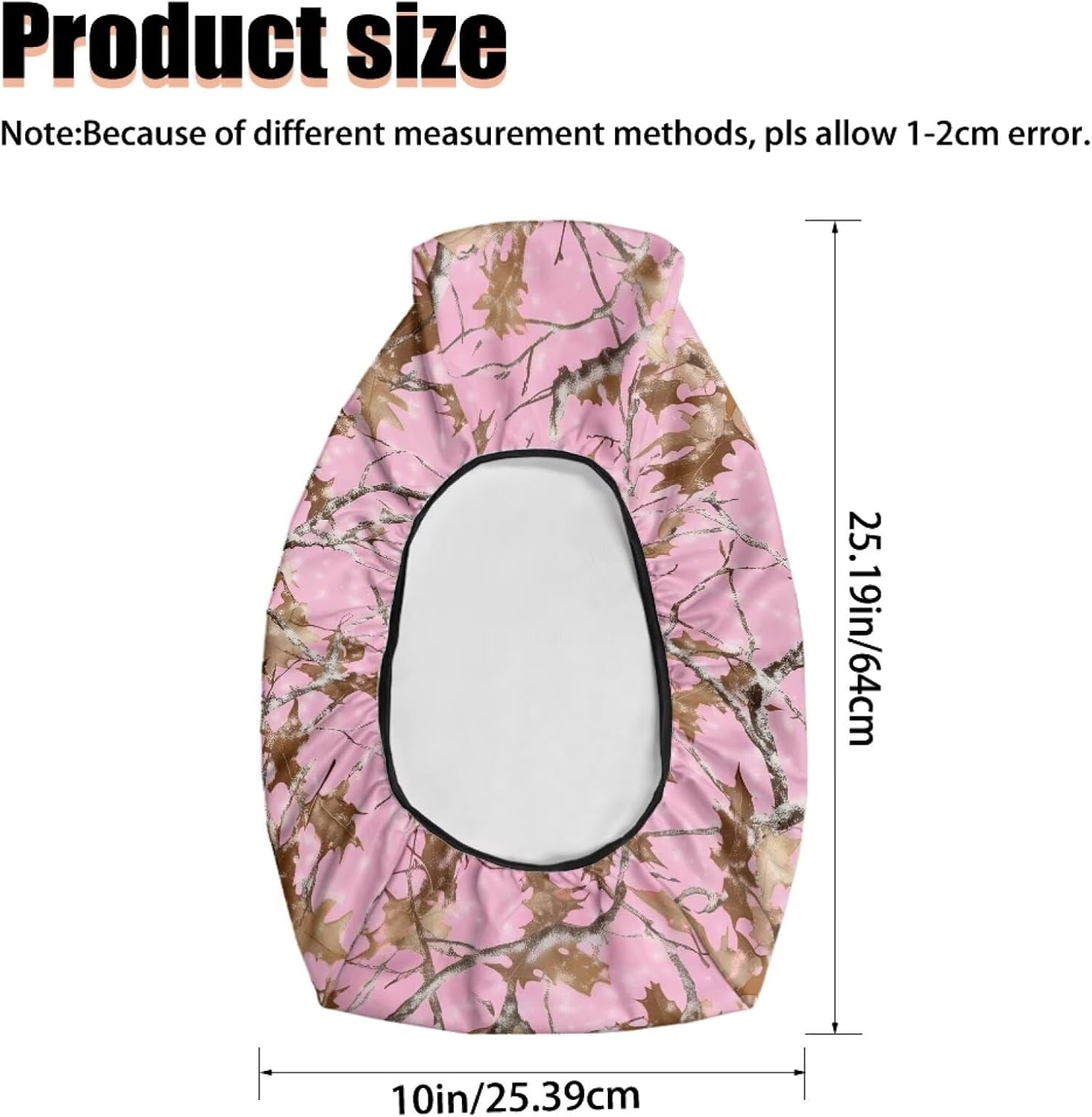 JoyLamoria ATV Seat Cover Camo Hunting Pink Oak Accessories Breathable Cushion Protector ATV Back Seat Powersports Cushion Covers for Most Models