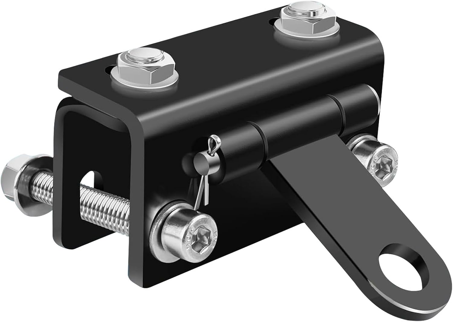 Universal Snowmobile Bumper Hitch Kit - Adjustable Heavy-Duty Steel Sled Trailer Towing Hook Kit Compatible with Polaris, Ski-Doo, Yamaha, Arctic Cat Tongue Type Snowmobile and More