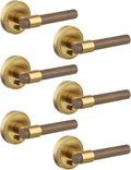 asidrama 6 pack privacy champagne bronze door handles, main product view
