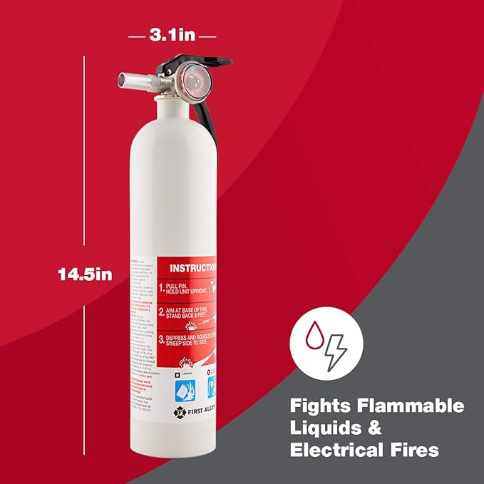 First Alert Fire Extinguisher for Car & Marine Use, UL RATED 10-B:C, AUTOMAR10 - Image 5