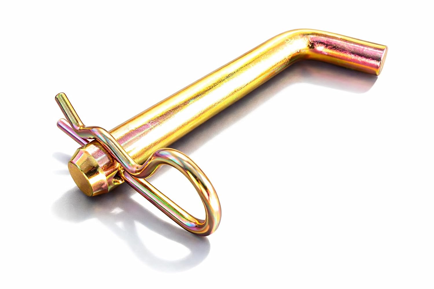 Tech Team #00851 Bent Hitch Pin, 5/8” Dia. x 4” Long, for Secure Mounting of Hitches and Axles, Heavy Duty Steel, Includes 1 Pin and 1 R-Clip
