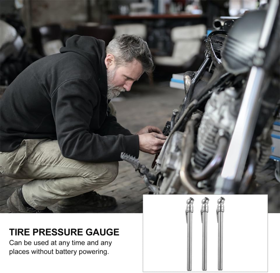 5Pcs Car Tire Pressure Gauge Pen Accurate Tire Pressure Checker Portable Auto Tire Repair Tool for Safe Driving Compact and Lightweight Design