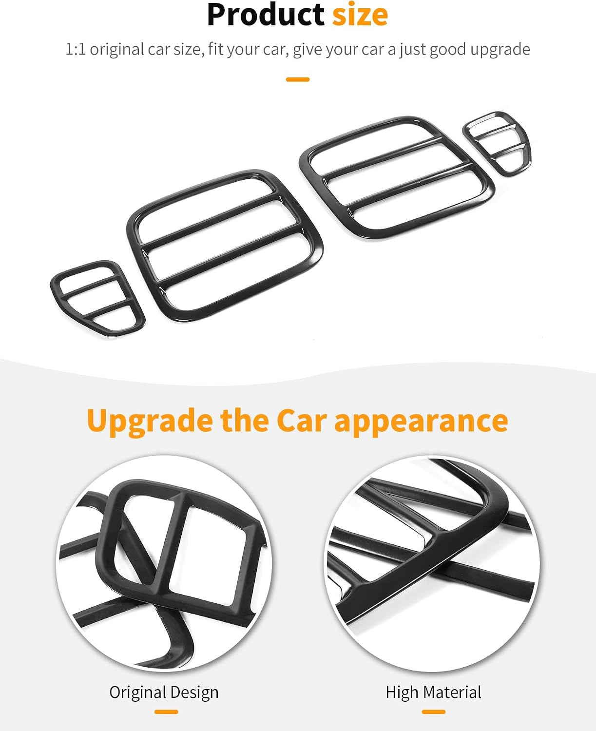 Hoolcar for Renegade Tail Light Cover Black Metal Rear Taillight Lamp Protector Guard Cover Fits for Jeep Renegade 2016 2017 2018 2019 2020 2021