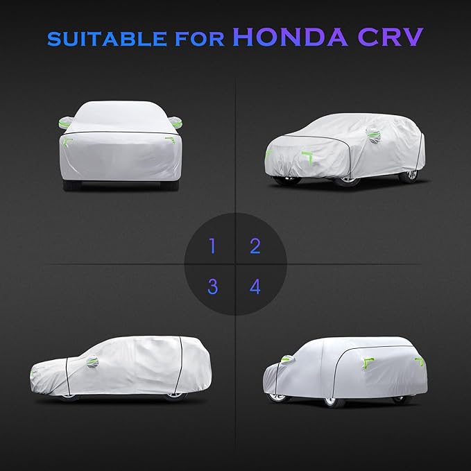 Car Cover Custom Fit for Honda CRV 1997-2025, Toyota RAV4 1996-2025, 6 Layers - Image 7