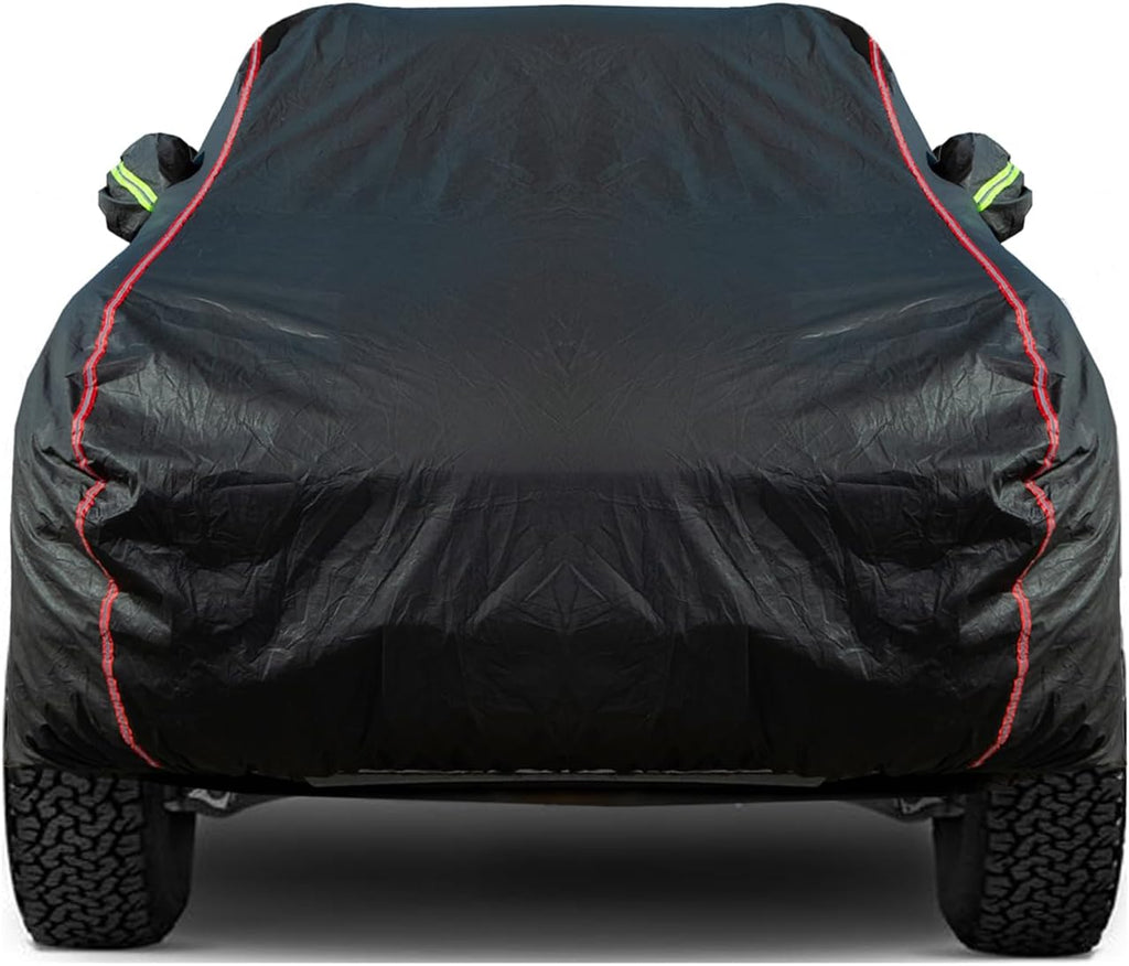Breathable New Material, Waterproof Car Cover, Locks and Zipper Doors,