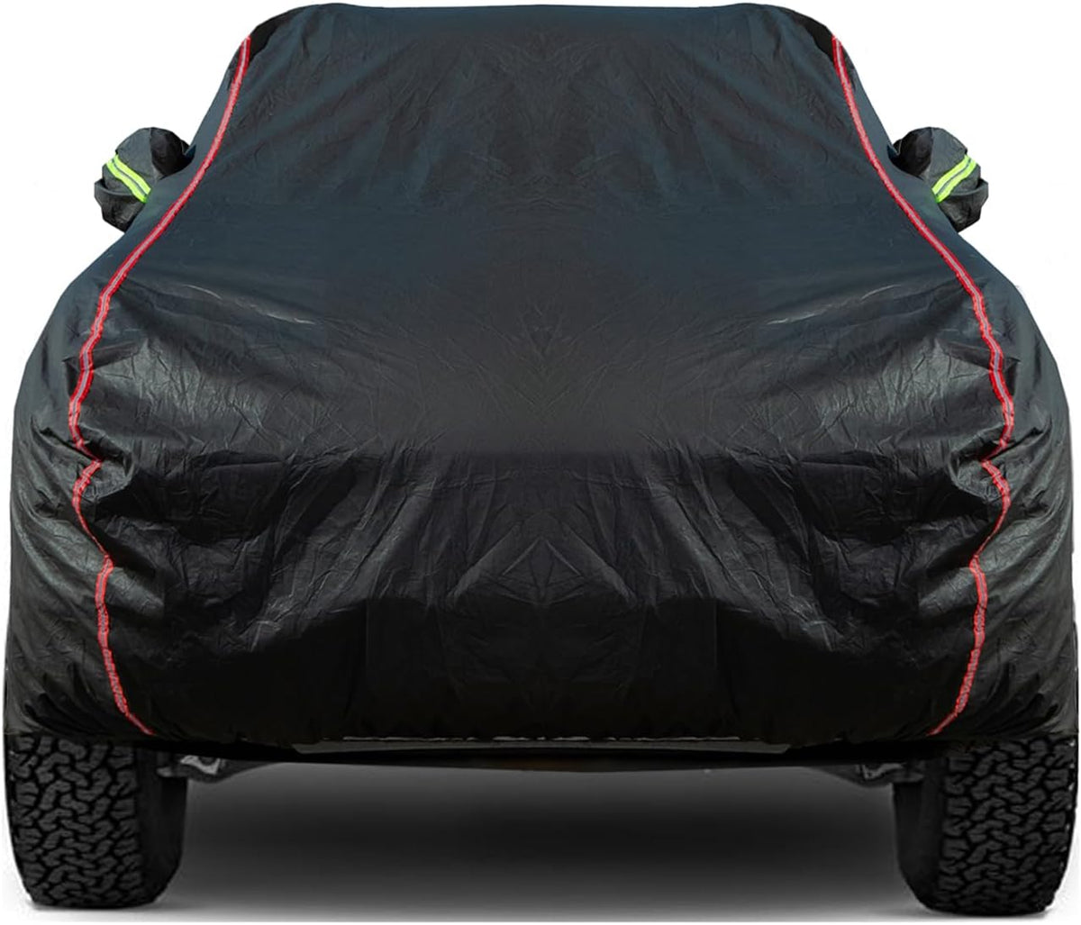 Breathable New Material, Waterproof Car Cover, Locks and Zipper Doors,