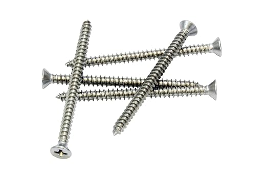 Bolt Dropper #4 x 1-1/4" Stainless Steel Flat Head Phillips Wood Screw - Image 5