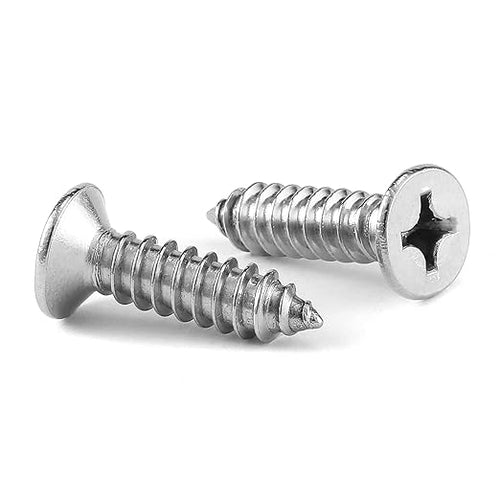 #7 x 5/8" Wood Screw 100Pcs 18-8 Stainless Steel Screws Flat Head Phillips Fast by SGTZH
