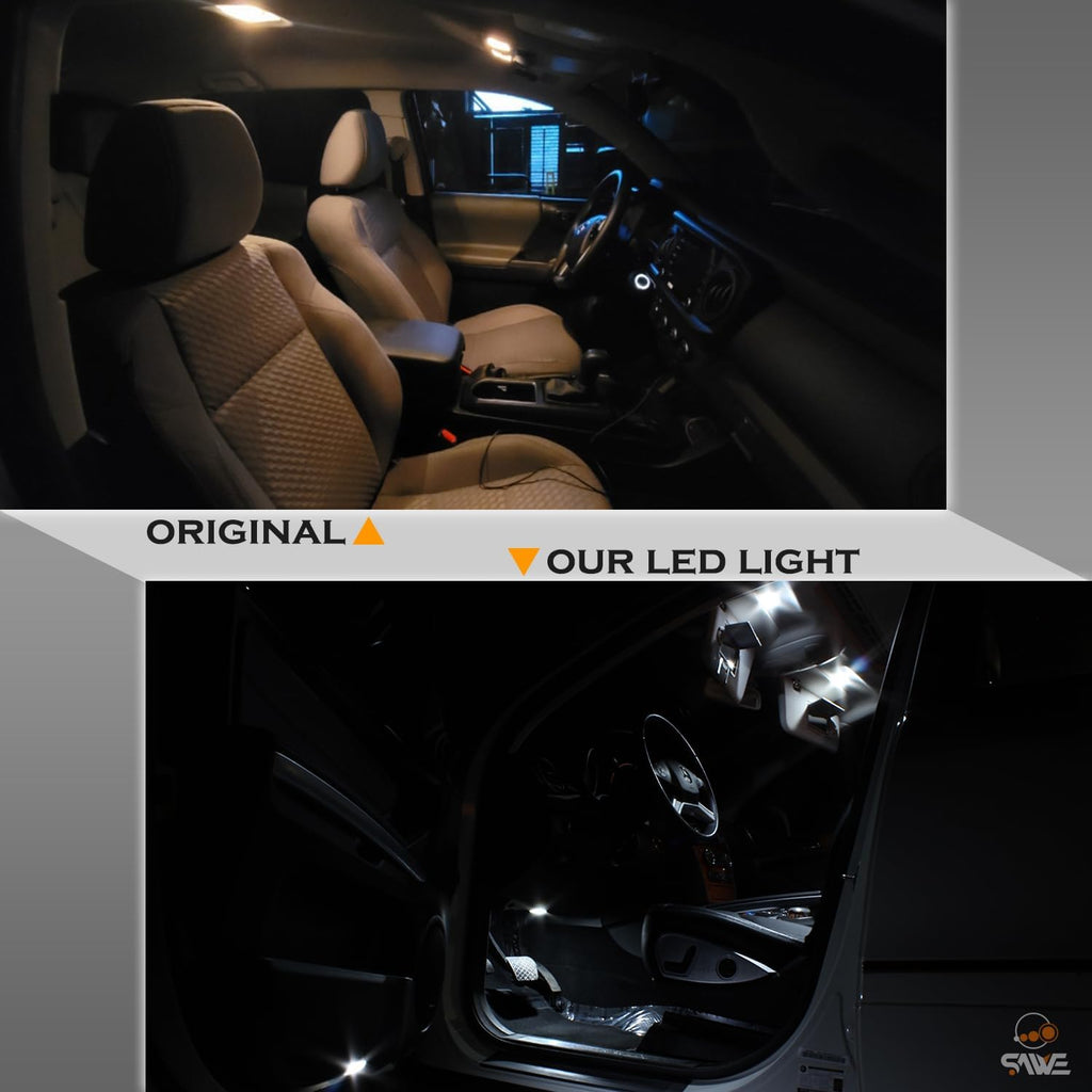 T10 168 194 2825 LED Bulb 5SMD White License Plate Dome Map Light 20pc | 6000K 192 2821 W5W 147 5050 5-SMD Interior LED Bulb for Door Step Footwell Trunk RV Canbus Error Free
