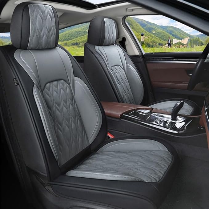 Leather Seat Covers for Car Fit for Toyota Camry 2012-2025 Full Set Car Seat by DISUTOGO