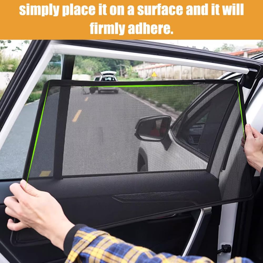 REVXON Magnetic Car Shades for Side Windows for Mercedes Benz GLC 300 2023-2026, Custom Fit Mesh Car Window Cover Privacy Curtain Heat Reduction Breathable Allows Window Open,Rear Window
