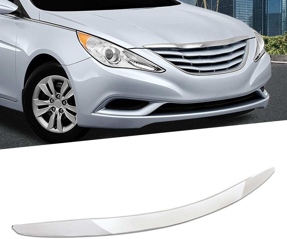 PIT66 Front Grille Hood Moulding Fit Hyun.dai Sonata 2011-2013 Chrome Trim | Grill Fit Hyun.dai Sonata GL, GLS, Limited, SE (2011-2013) and 2.0T, 2.0T Limited (2011-2012). Replaces 863553S101, HY1235101