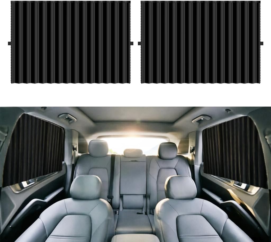 Magnetic Car Side Window Sun Shades for Breastfeeding, Taking a nap, Camping (Back Seat 2pcs)