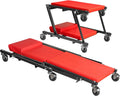 TCE 36" Rolling Foldable Automotive Creeper, 2-in-1 Garage Shop Creeper