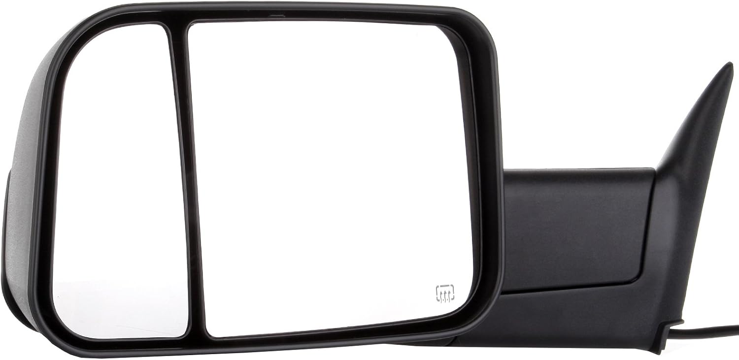 A Pair Heated Towing Mirrors Fits 1998-2001 for Dodge for Ram 1500 for Ram 2500 for Ram 3500 Truck, Power Adjusted View Mirror