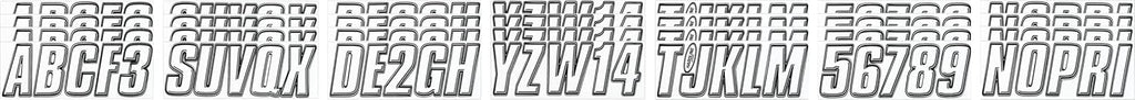 Hardline Products USA Series 800 Boat Registration Number Kit – 3-Inch White & Black Marine Lettering – USCG Compliant – Fuel & Fade Resistant Vinyl Decals for Boats & PWCs – Complete Set A-Z 0-9