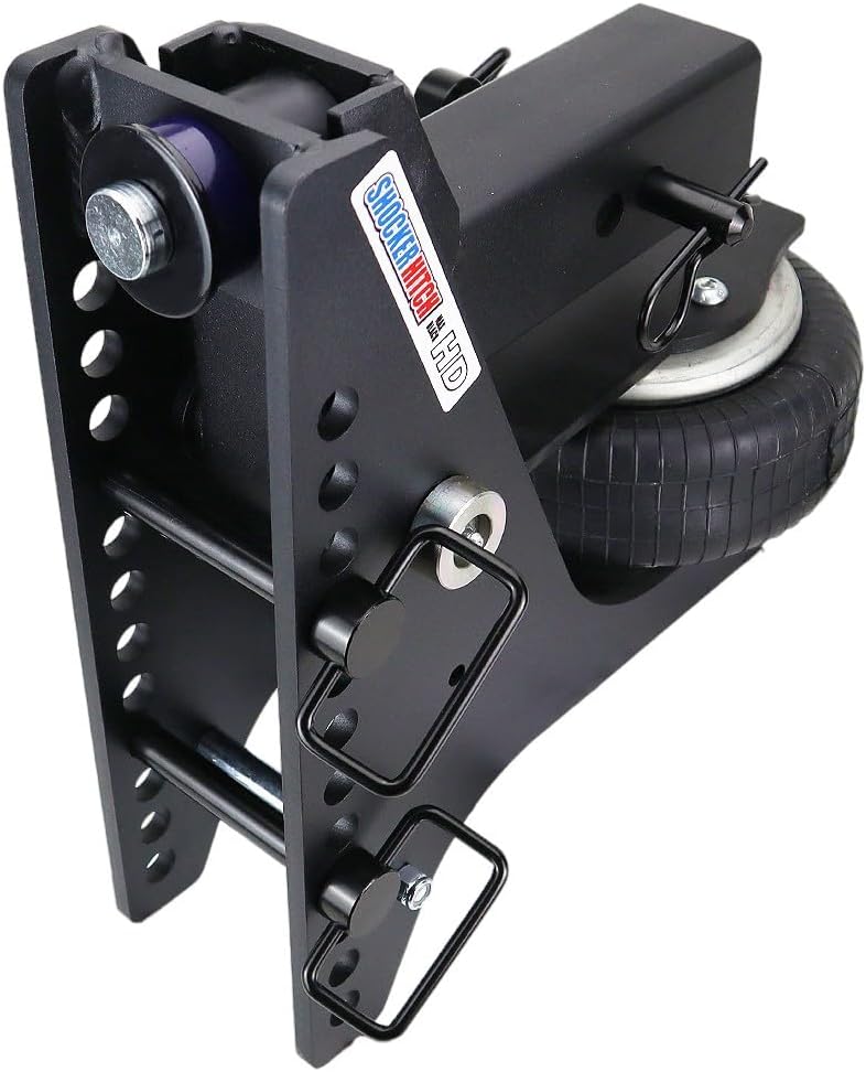 Shocker HD Max Black Super Drop Air Hitch Fits 2-1/2" Hitch & Has Black Combo 2" & 2-5/16" Balls - 20,000 lbs