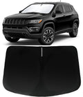 Windshield Sun Shade for Jeep Compass 2017-2025, Car Front Window Sunshade with 240T Sun Visor Protector Blocks UV Rays Heat Sun Shield Accessories