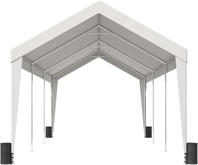VEVOR Upgraded 10x20 ft Heavy Duty Carport Car Canopy, Car Port Garage Boat - Image 10