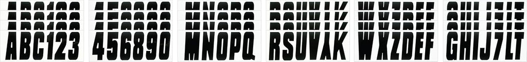 Hardline Products USA Series 350 Boat Lettering & Registration Decal Kit – Solid Black, 3-Inch –Fuel Resistant Marine Vinyl – Fits Boats, PWC, Pontoons – 146 Piece Set -BLK350EC