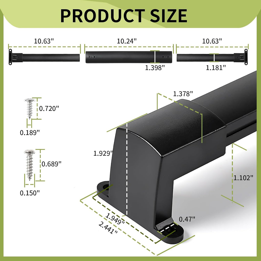 RV Screen Door Handle Adjustable 21-5/8" to 28-5/8", Sturdy Rustproof Aluminum Grab Bar, Universal Screen Door Cross Bar Replacement for RV Camper Travel Trailer Motorhome Accessories