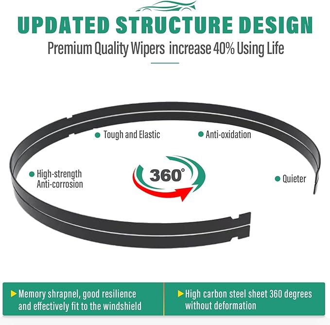19" 19" 10" Windshield Wiper Blades Replacement - Image 6