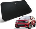 Windshield Sun Shade for 2011-2021 Jeep Grand Cherokee Accessories, Car Front Window Sun Visor Protector & Heat Shield | 240T Sunshade Protection Blocks UV Rays Keep Your Car Cooler
