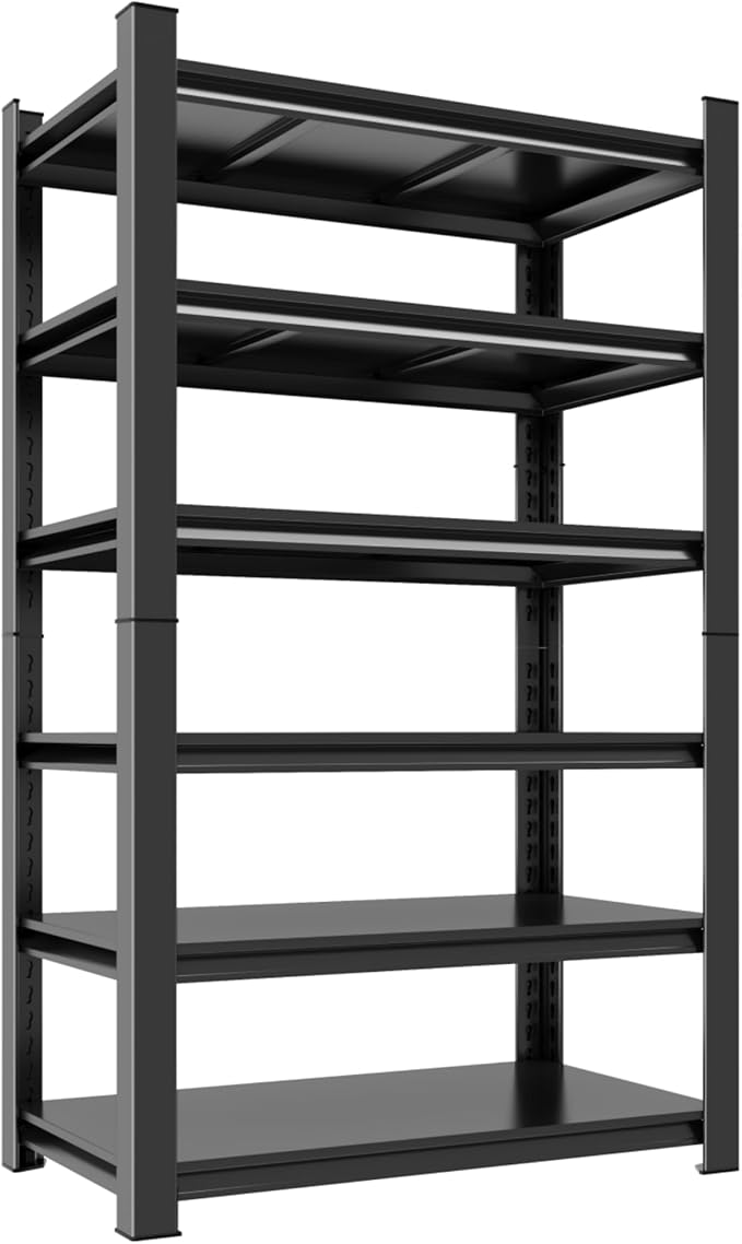 Metal Garage Shelving Unit, Heavy Duty 6-Tier Adjustable Storage Rack, Steel by Notmise