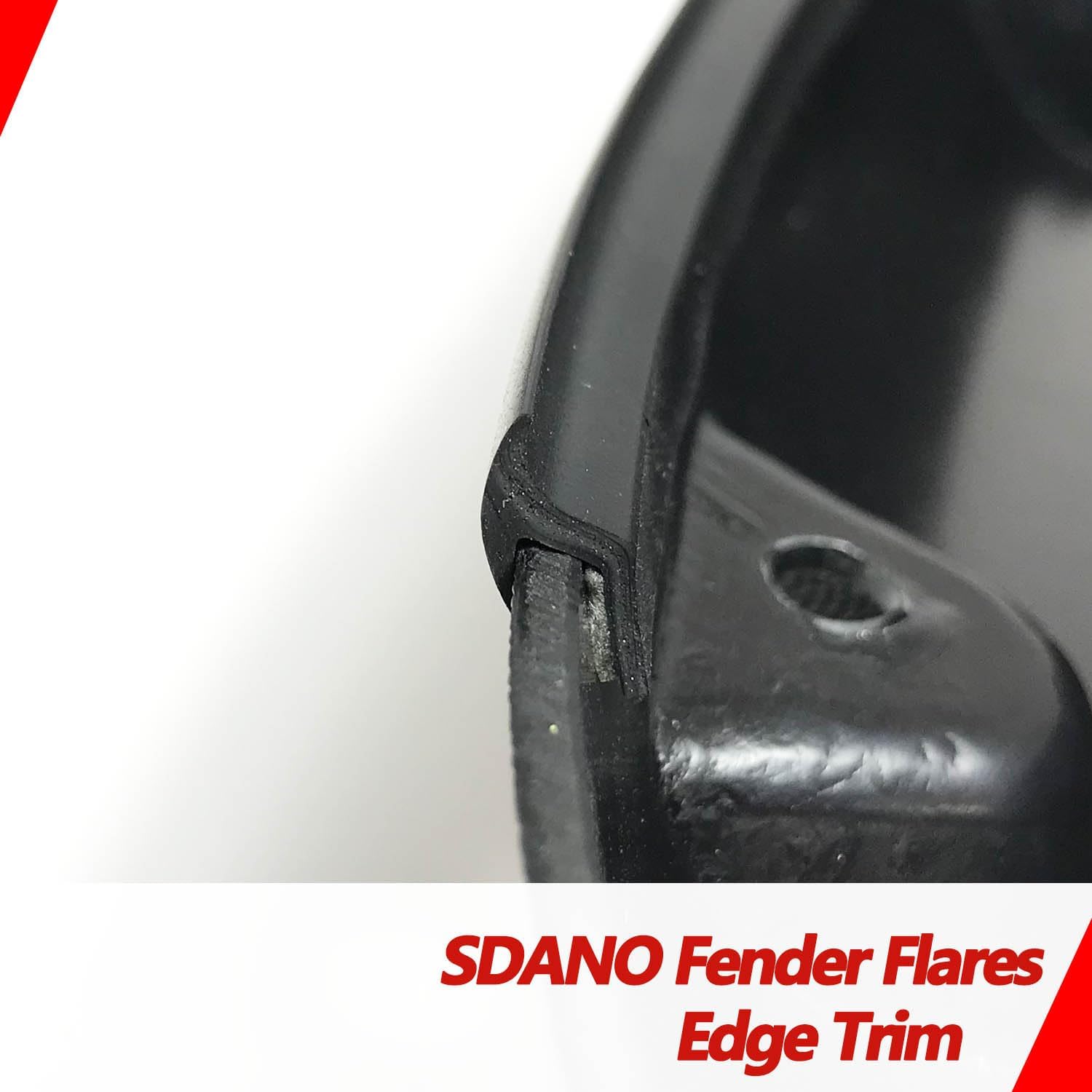 Fender Flares Edge Trim, Fender Flare Rubber Seal for Car and Truck Wheel Wells, Rubber Gasket for Fender Flares Universal, Bonds w/Automotive-Grade Adhesive Tape, T-Style, 30’ Length