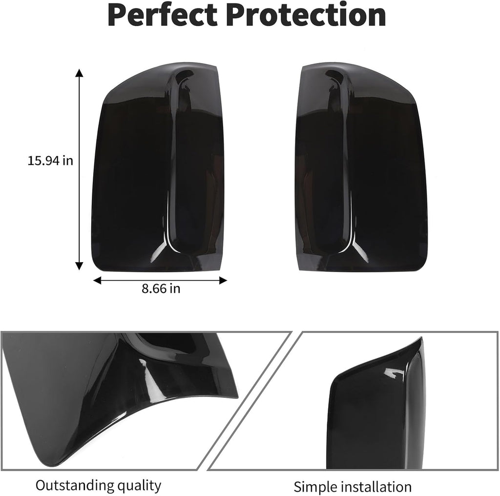 JWWY Smoked Taillight Rear Light Lamp Decor Tinted Darkened Taillight Cover Trim Fit for 2014-2022 Chevrolet Chevy Colorado Exterior Accessories 2PCS Blackened(Smoked)