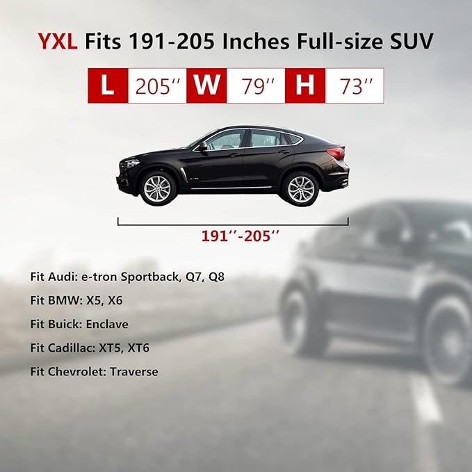 Tecoom SUV Car Cover Waterproof All Weather, Hail Protector - Image 6