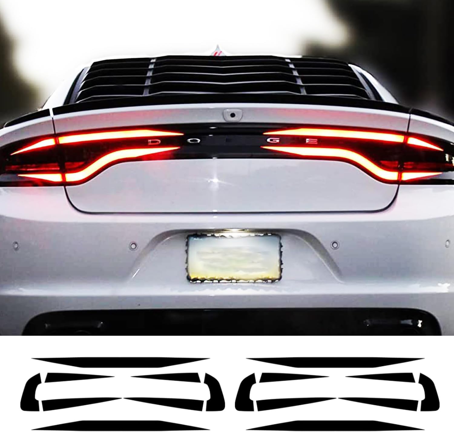 2pcs Tail Light Tint for Dodge Charger 2015-2024, Exterior Accessories, Compatible 2015-2023 Models