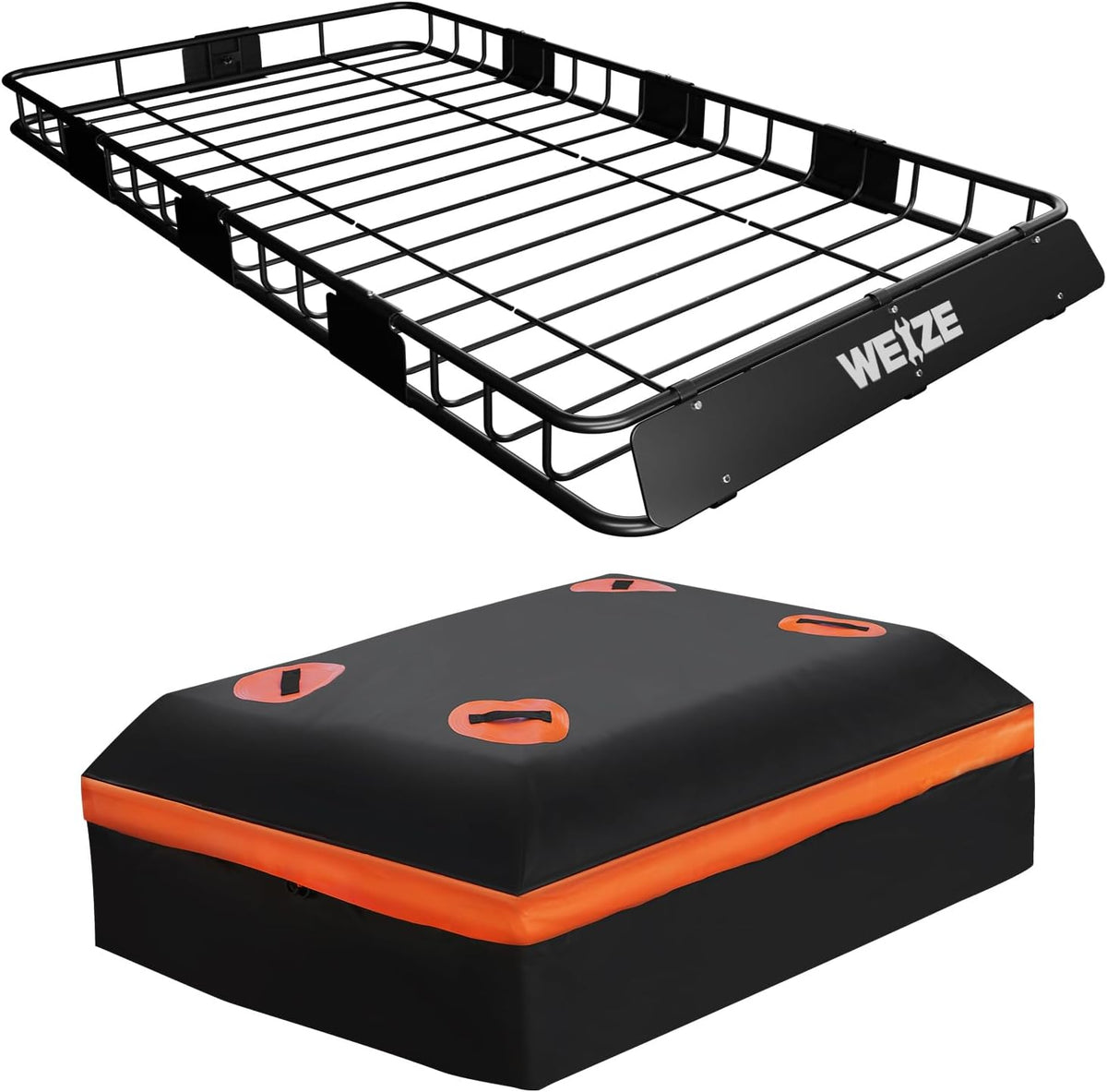 WEIZE Heavy Duty 64"x 39" Roof Rack, Rooftop Cargo Carrier Basket