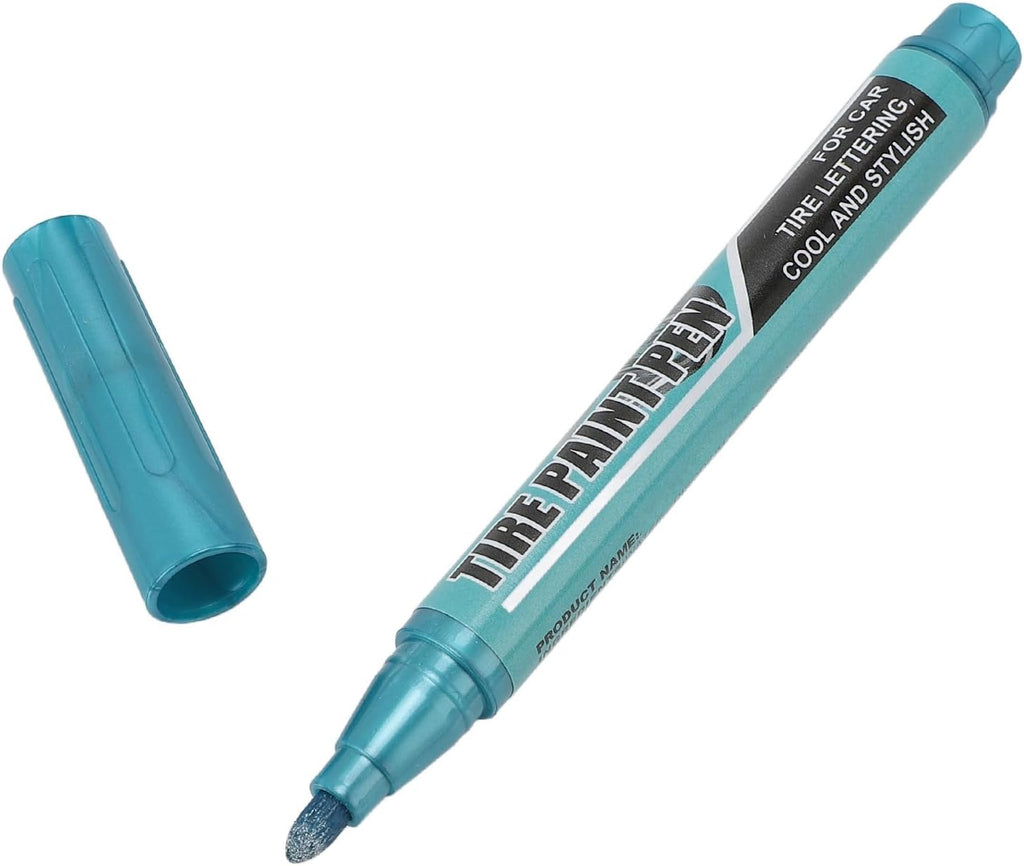 Blue Tire Paint Pen, 6pcs 1g Each, Waterproof Long Lasting Oil Marker Pen - Durable Scratch Repair, Easy Application for Vehicle Maintenance
