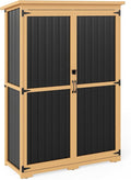 Outdoor Storage Shed with Adjustable Shelf, Wood & Metal Storage Cabinet by MAGAZOOPET