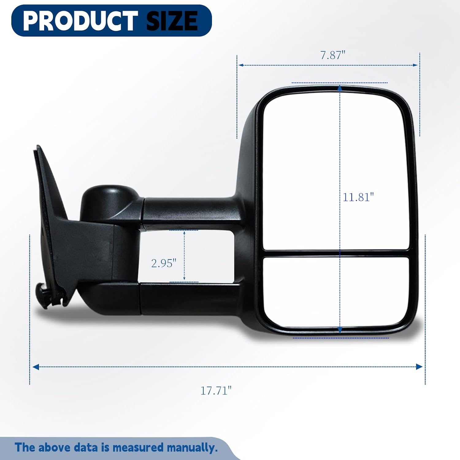 AERDM New Pair Towing Mirrors Set Telescoping Tow Mirrors fit for 1988-1998 Chevy GMC C1500 C2500 C3500 K1500 K2500 K3500 Pickup Side Mirrors Power Adjustable Glass Set Pair