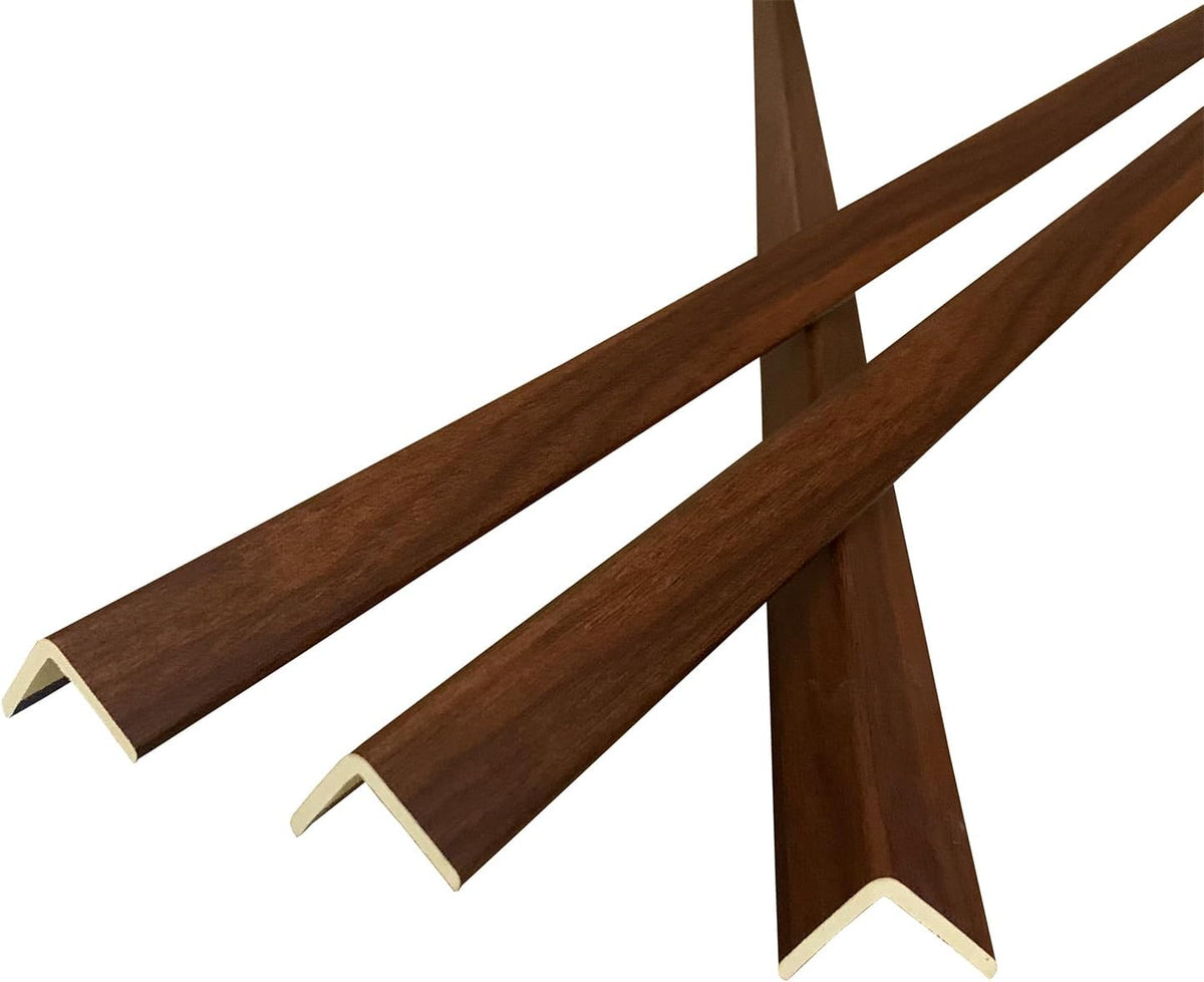 Wall Corner Protector 6PCS 45" Corner Molding Trim Walnut Wood Grain Corner